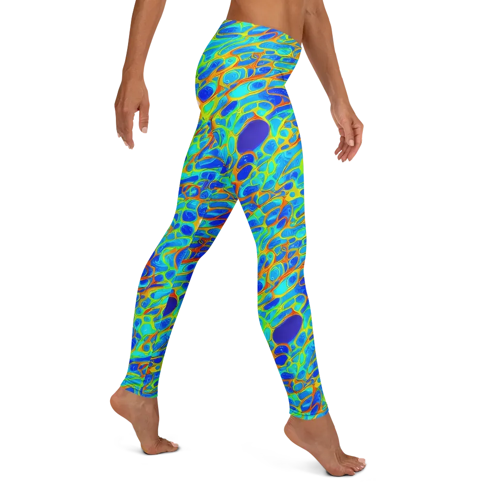 Blue Fireflow on Leggings — Right