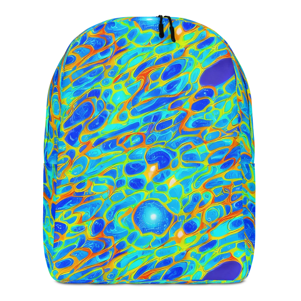 Blue Fireflow on Minimalist Backpack — Front
