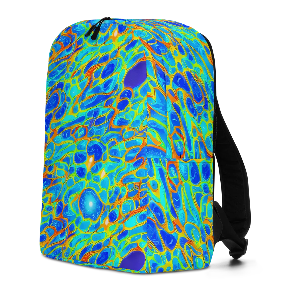 Blue Fireflow on Minimalist Backpack — Left