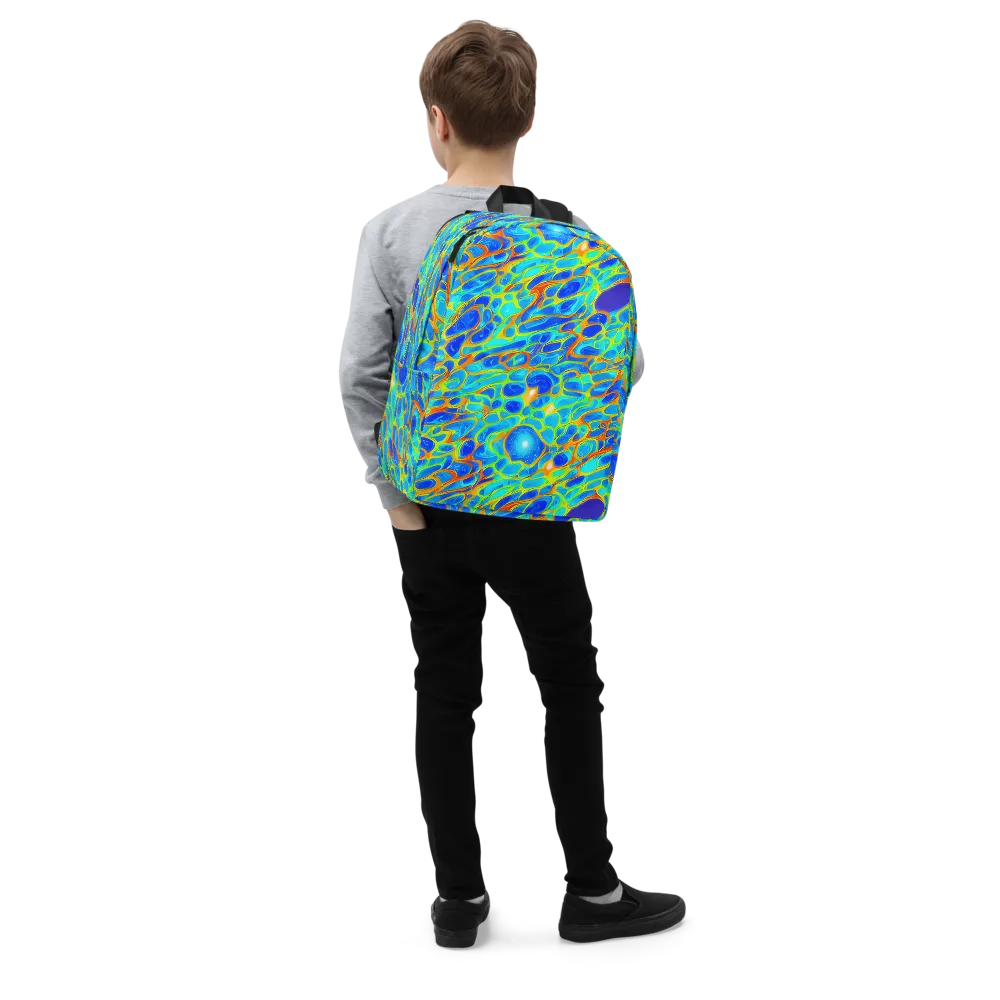 Blue Fireflow on Minimalist Backpack — Right Front