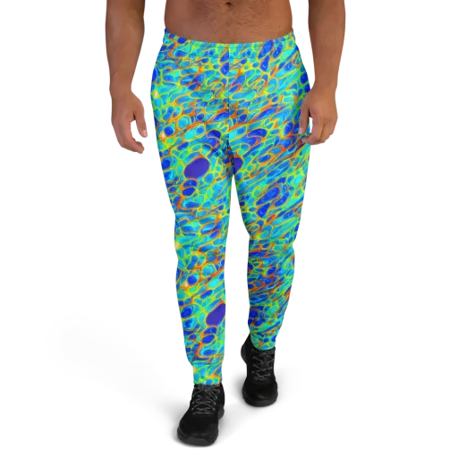 Blue Fireflow on a Men's Joggers