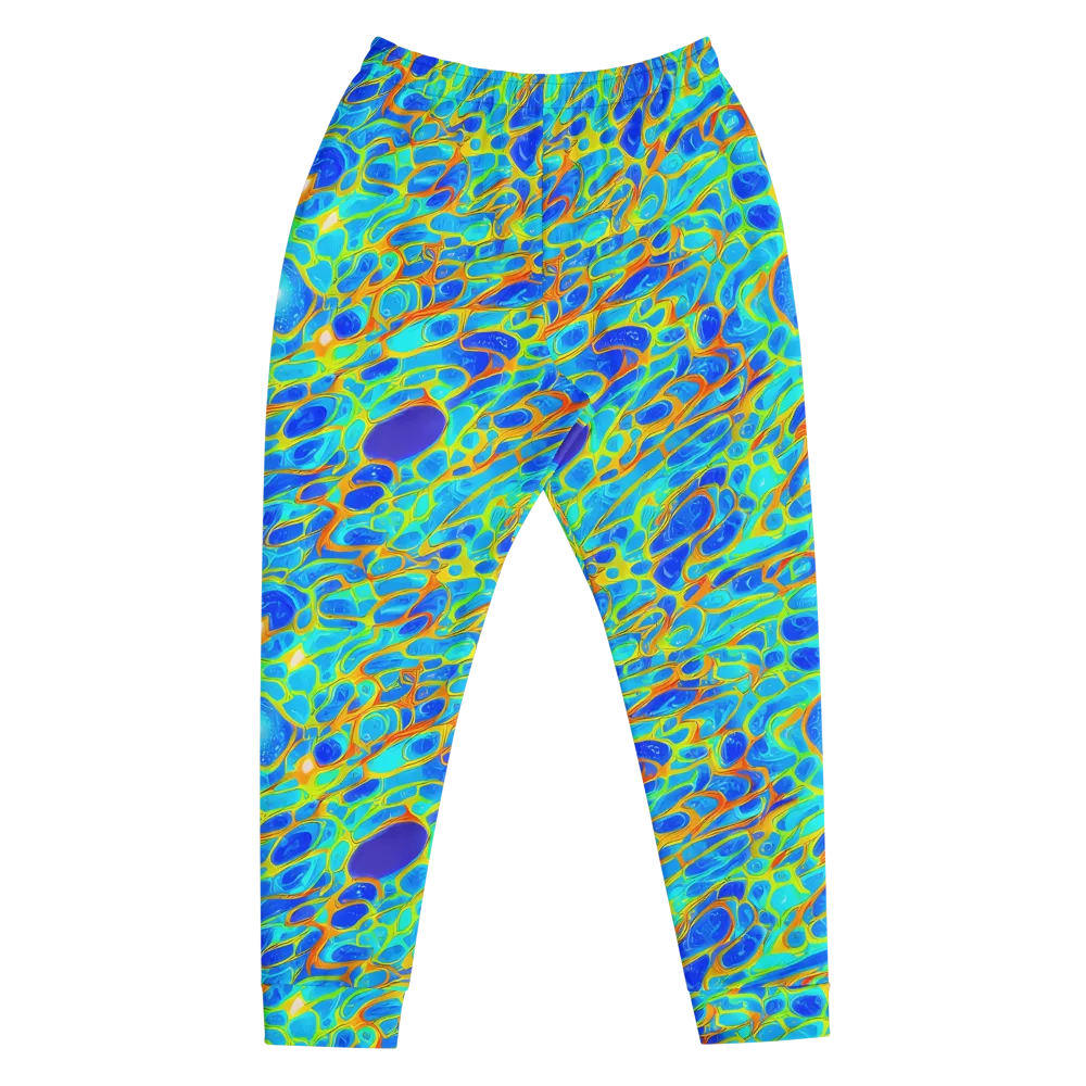 Blue Fireflow on Men's Joggers — Front