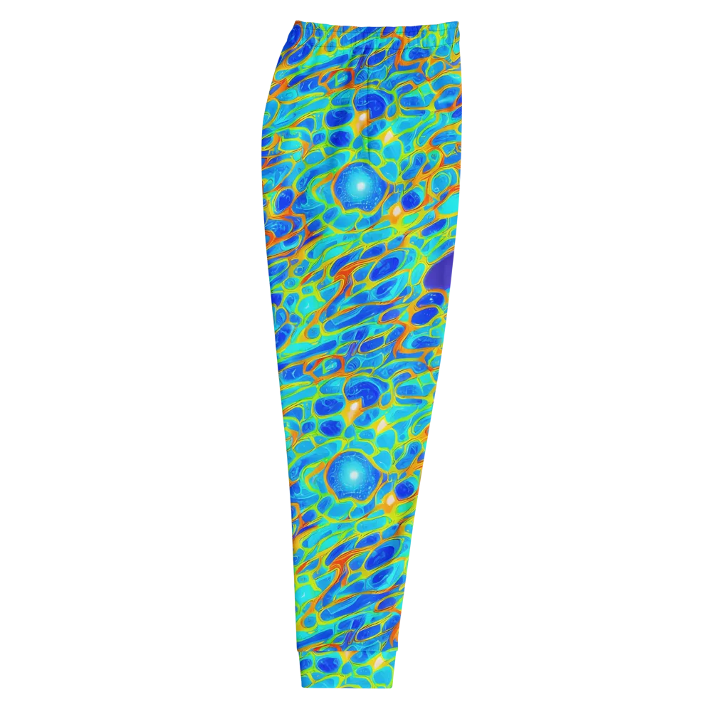 Blue Fireflow on Men's Joggers — Right