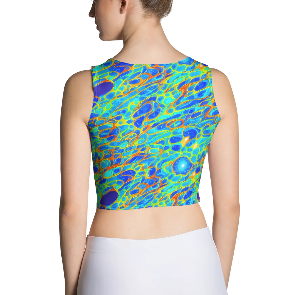 Blue Fireflow on Crop Top — Back