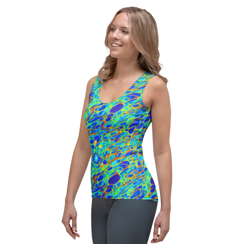 Blue Fireflow on Women's Tank Top — Left Front