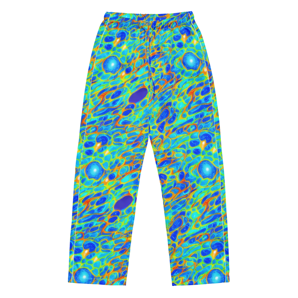 Blue Fireflow on Women's Pajama Pants — Front