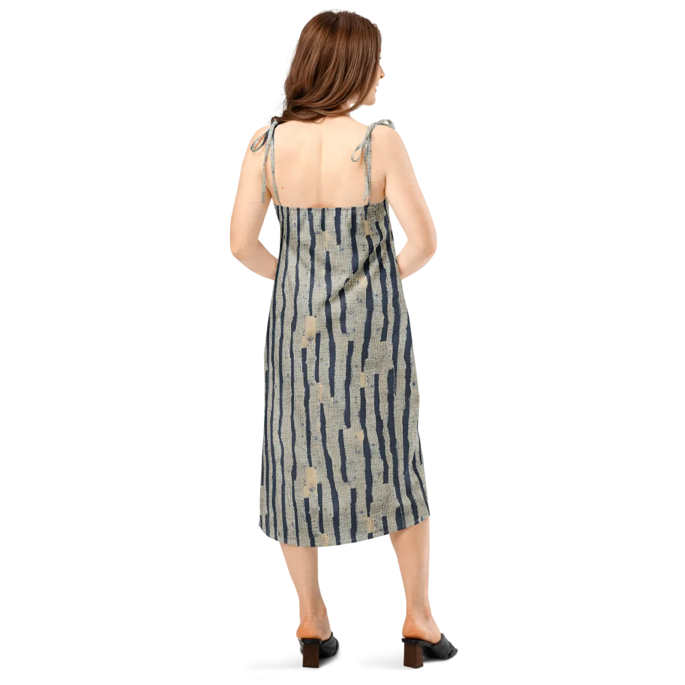Indigo Fray on Slip Dress — Back