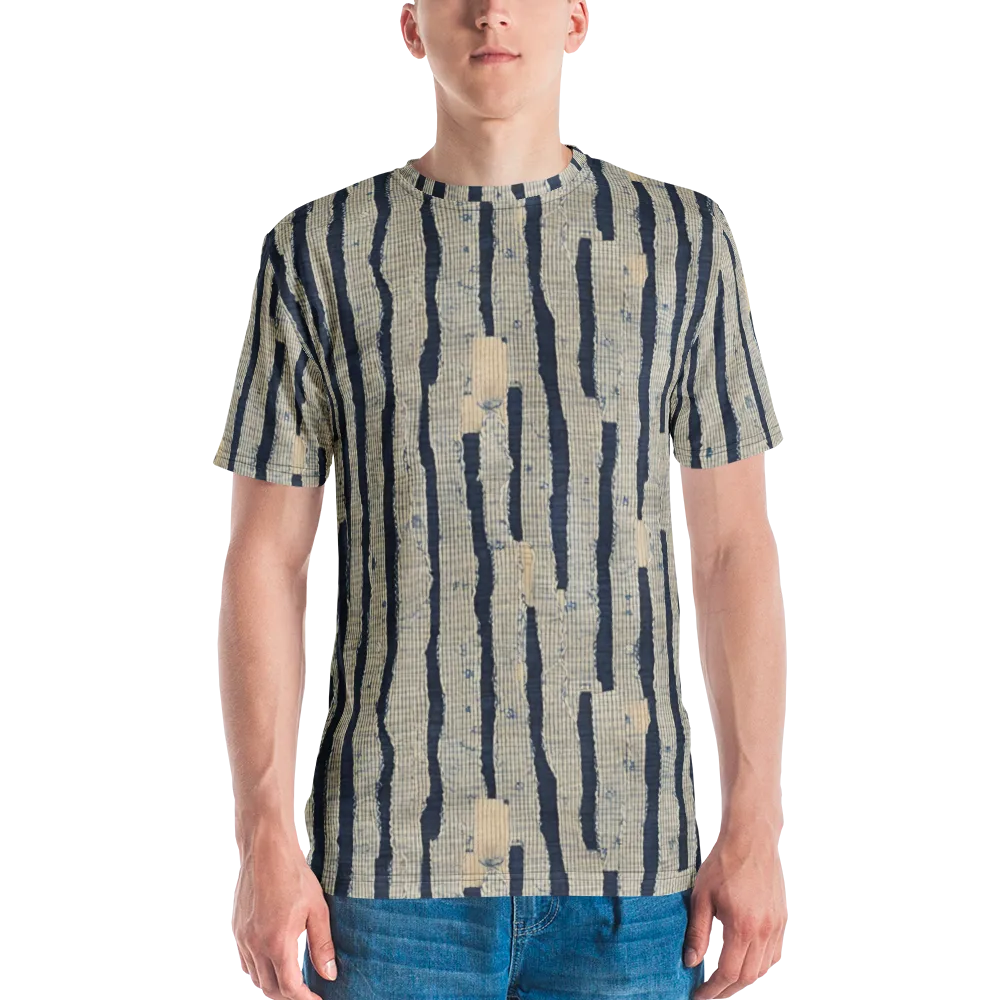 Indigo Fray on Men's Crew Neck T-Shirt — Front