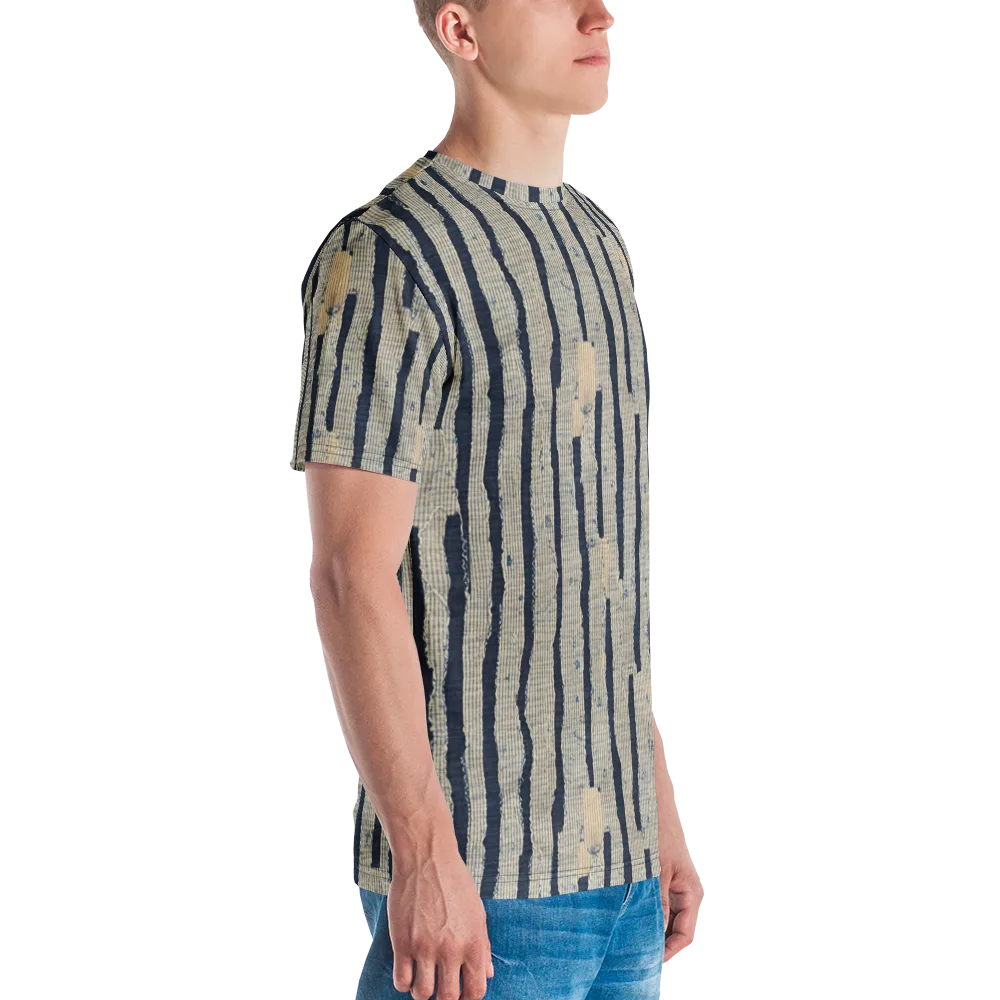 Indigo Fray on Men's Crew Neck T-Shirt — Right
