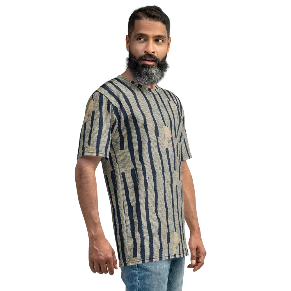 Indigo Fray on Men's Crew Neck T-Shirt — Right