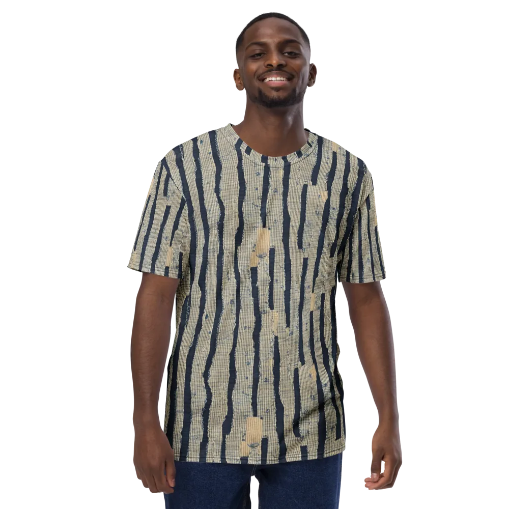Indigo Fray on Men's Crew Neck T-Shirt — Front