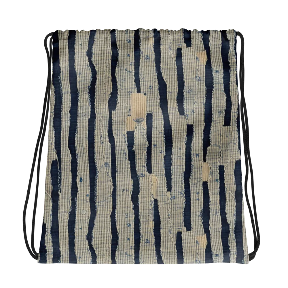 Indigo Fray on Drawstring Bag — Photo