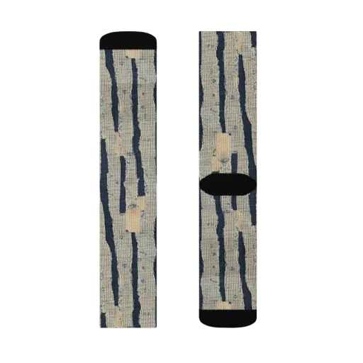 Indigo Fray on a Socks