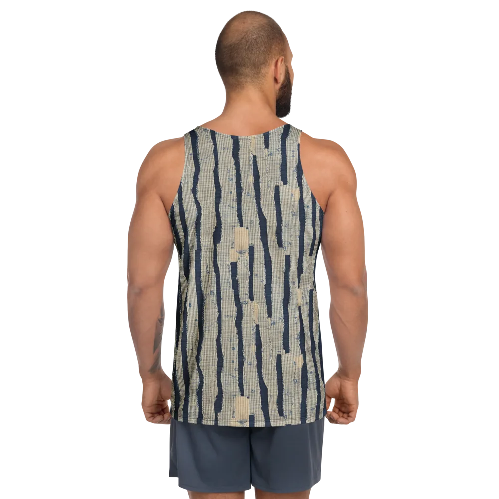 Indigo Fray on Men's Tank Top — Back