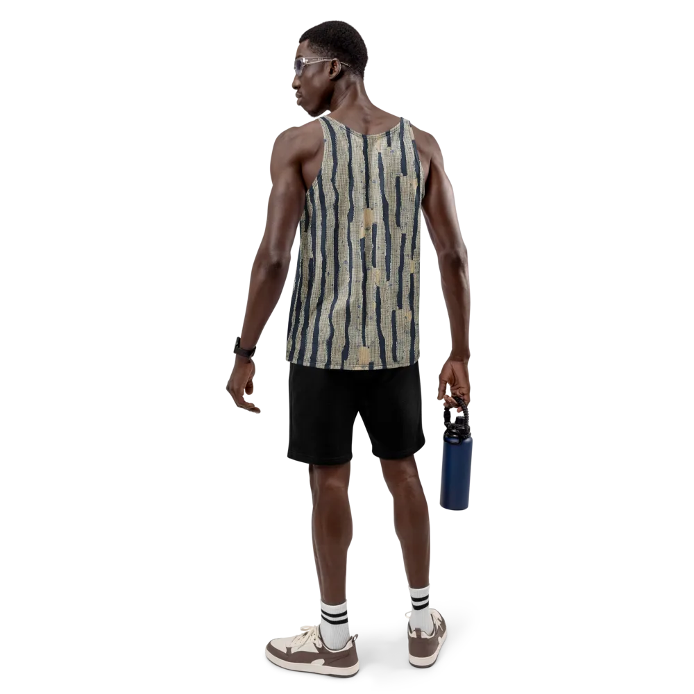 Indigo Fray on Men's Tank Top — Back