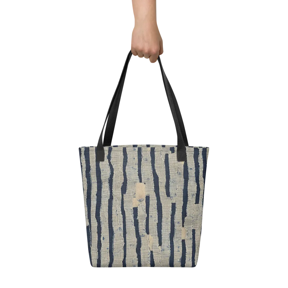 Indigo Fray on Tote Bag — Front