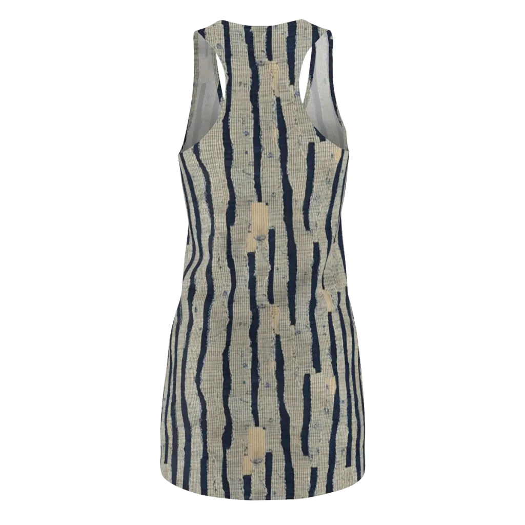 Indigo Fray on Racerback Dress — Back
