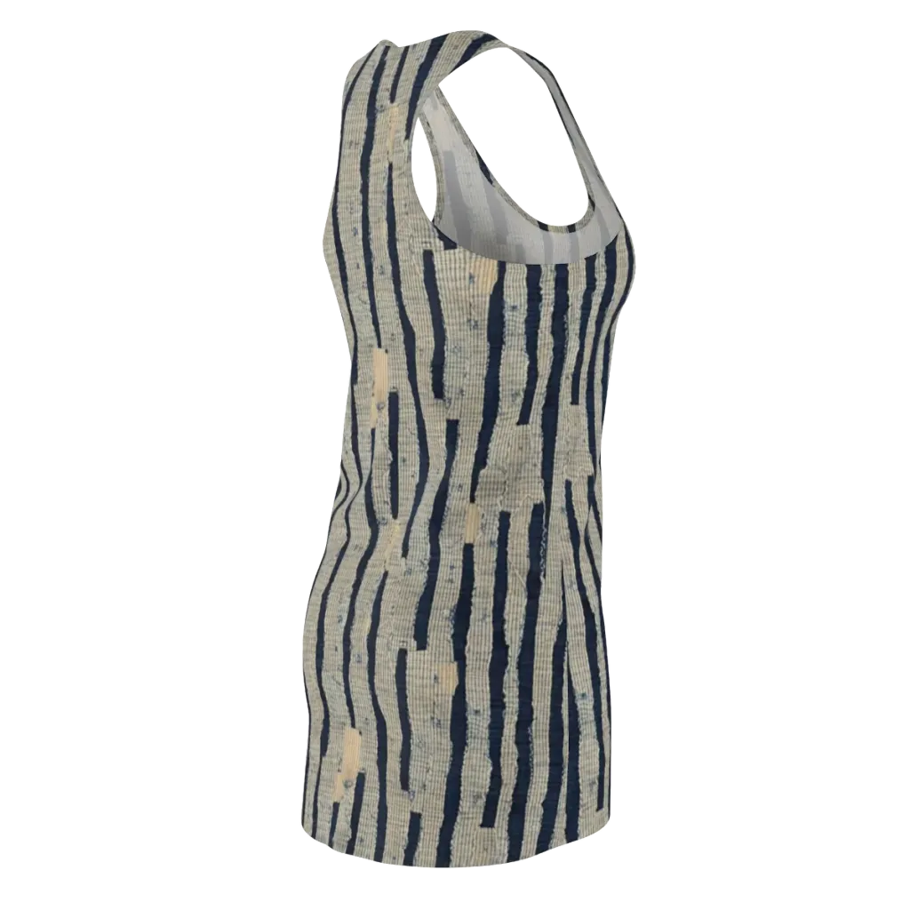Indigo Fray on Racerback Dress — Back Side