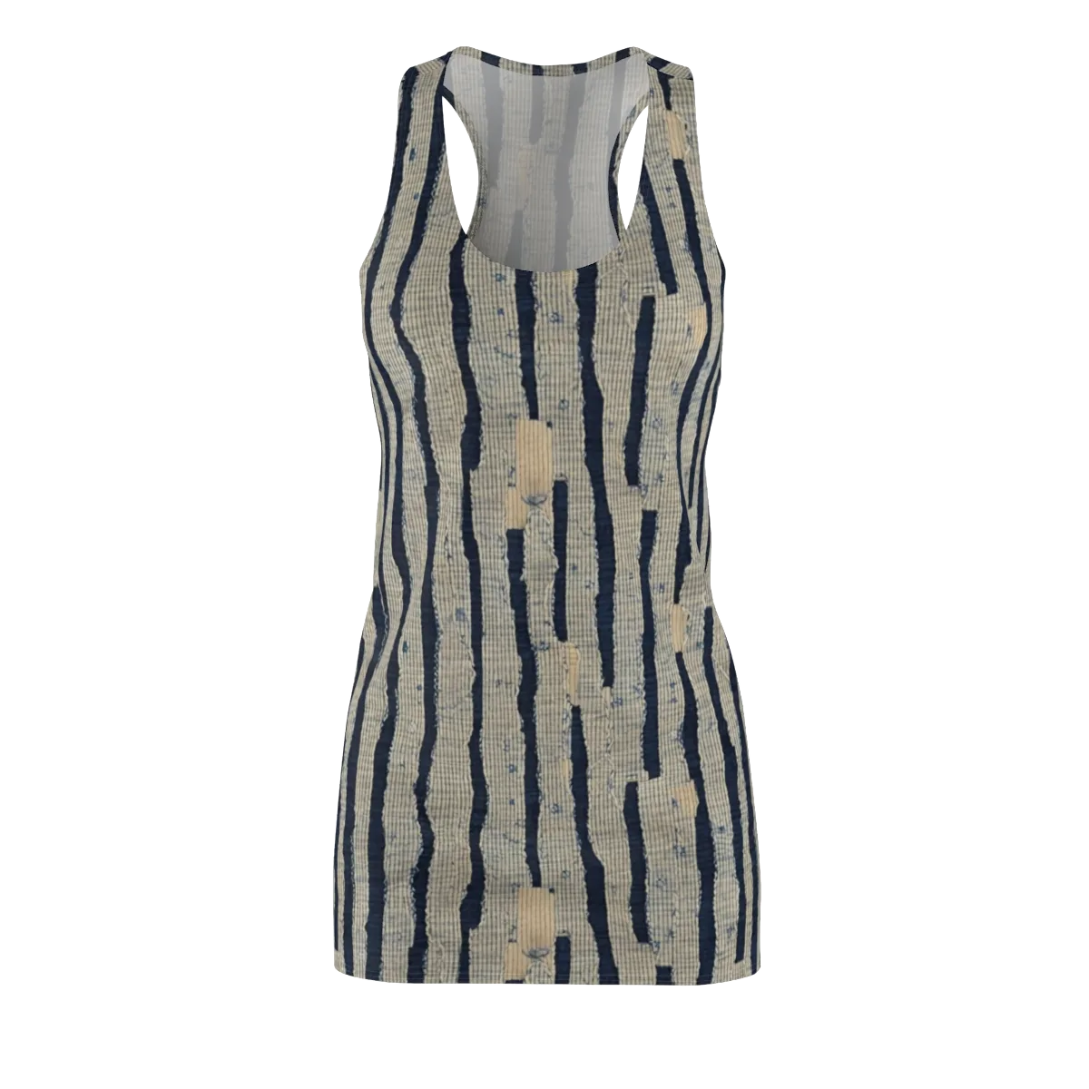 Indigo Fray on Racerback Dress — Front