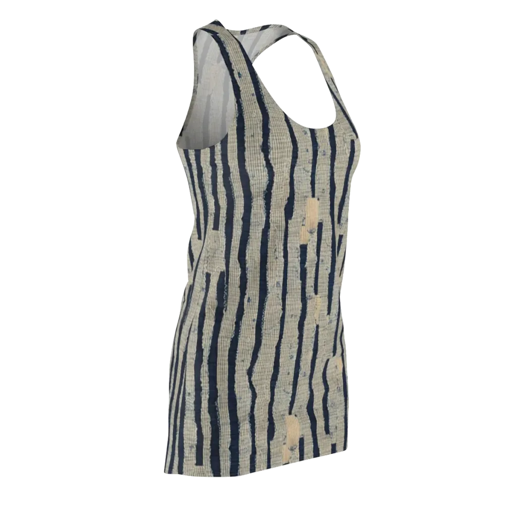 Indigo Fray on Racerback Dress — Front Side