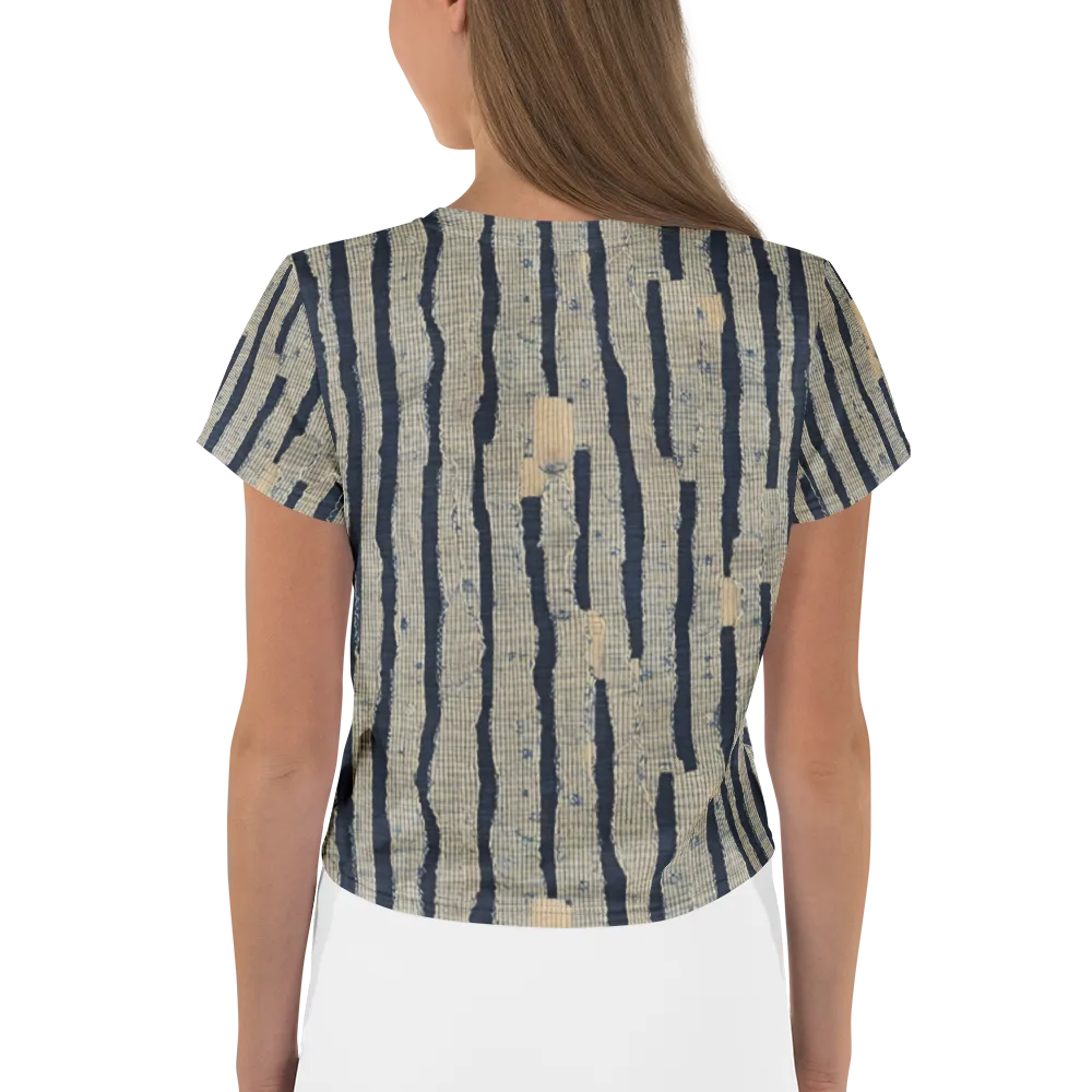 Indigo Fray on Crop Tee — Back