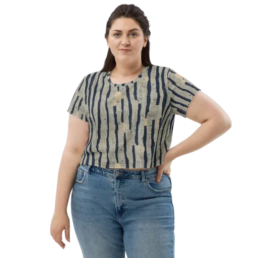 Indigo Fray on a Crop Tee