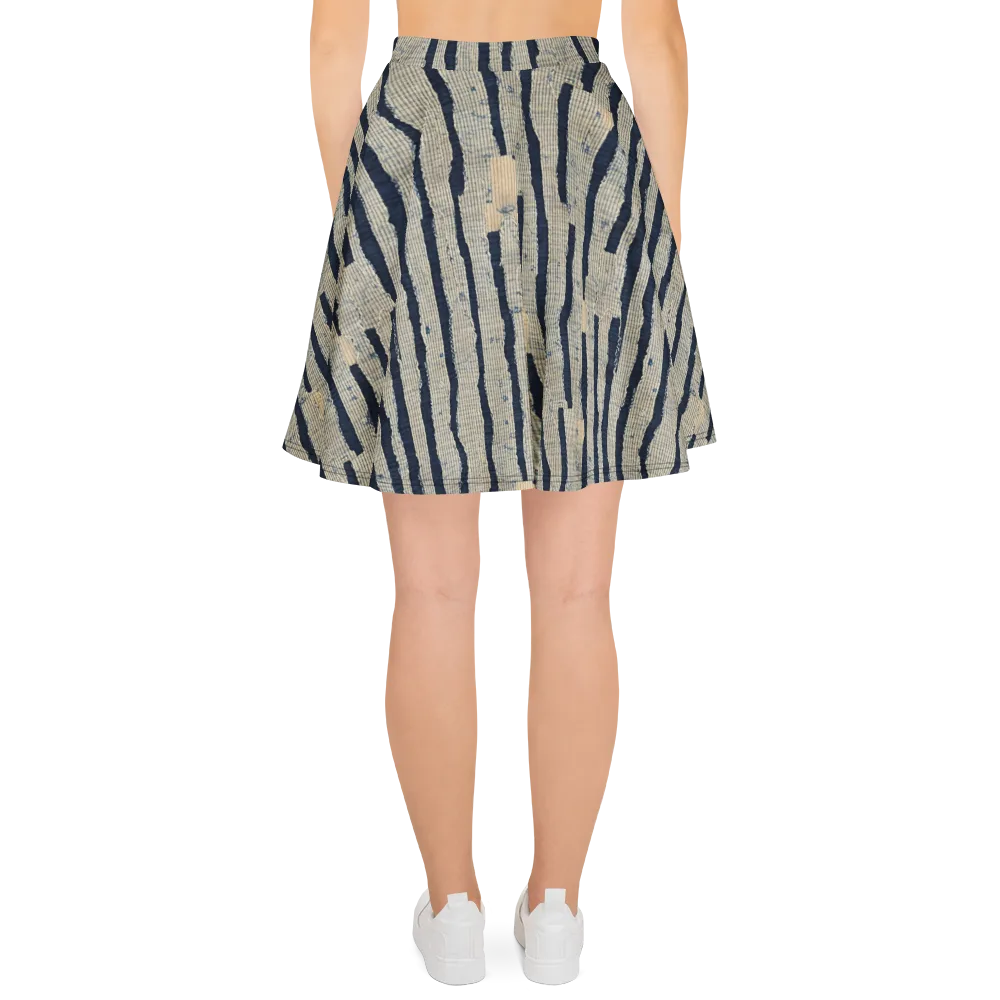 Indigo Fray on Skater Skirt — Back