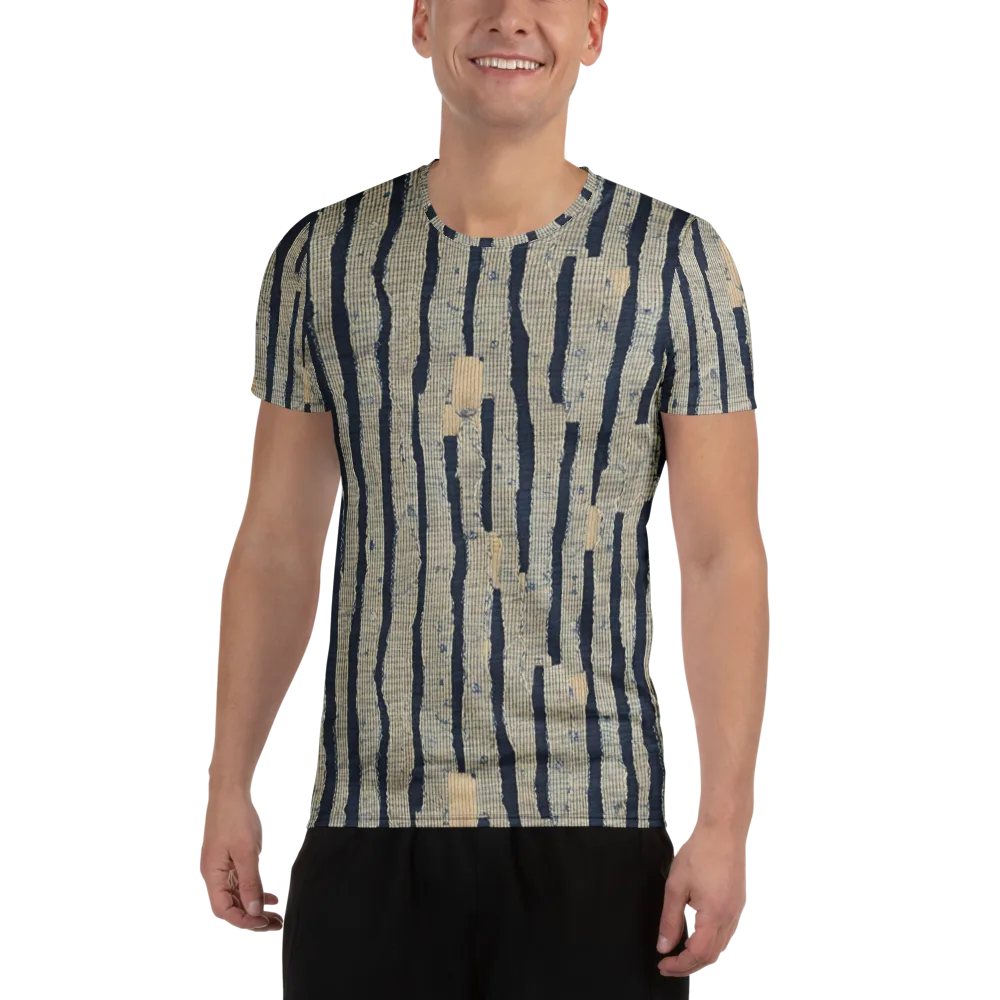 Indigo Fray on Men's Athletic T-Shirt — Front