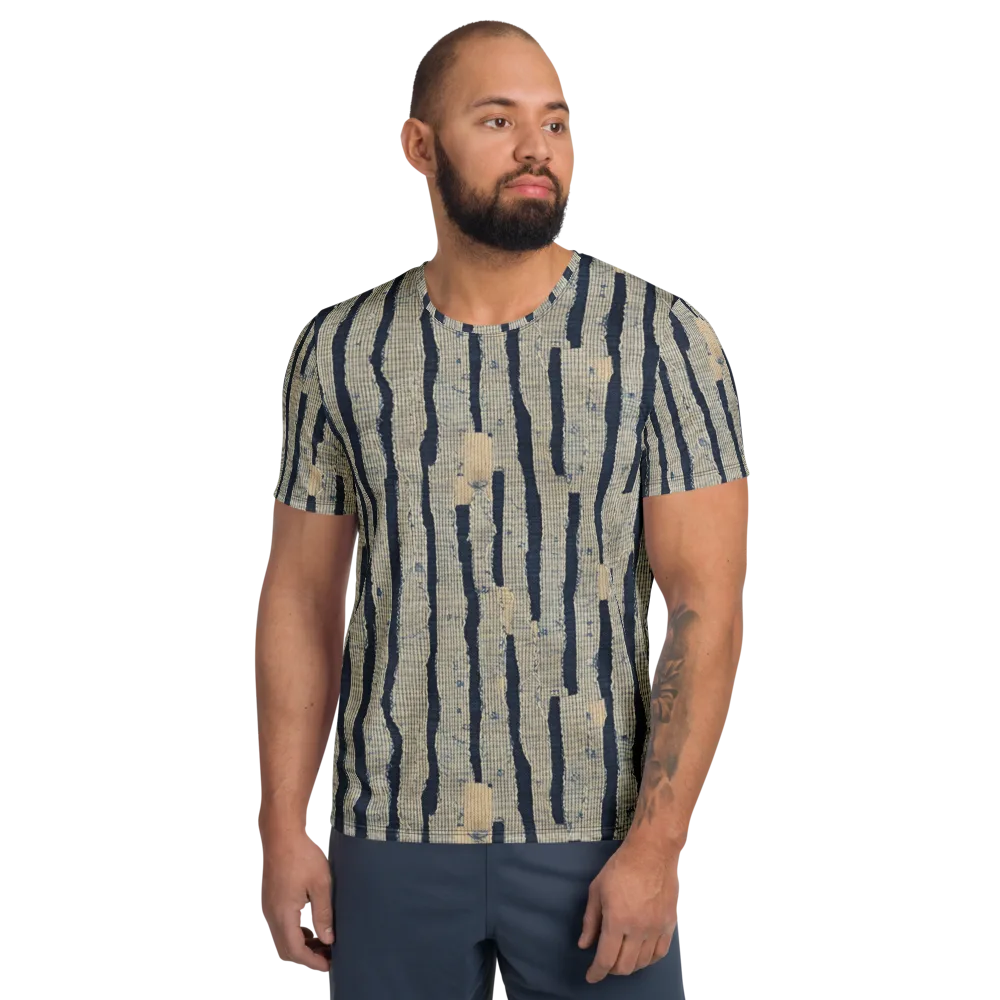 Indigo Fray on Men's Athletic T-Shirt — Front