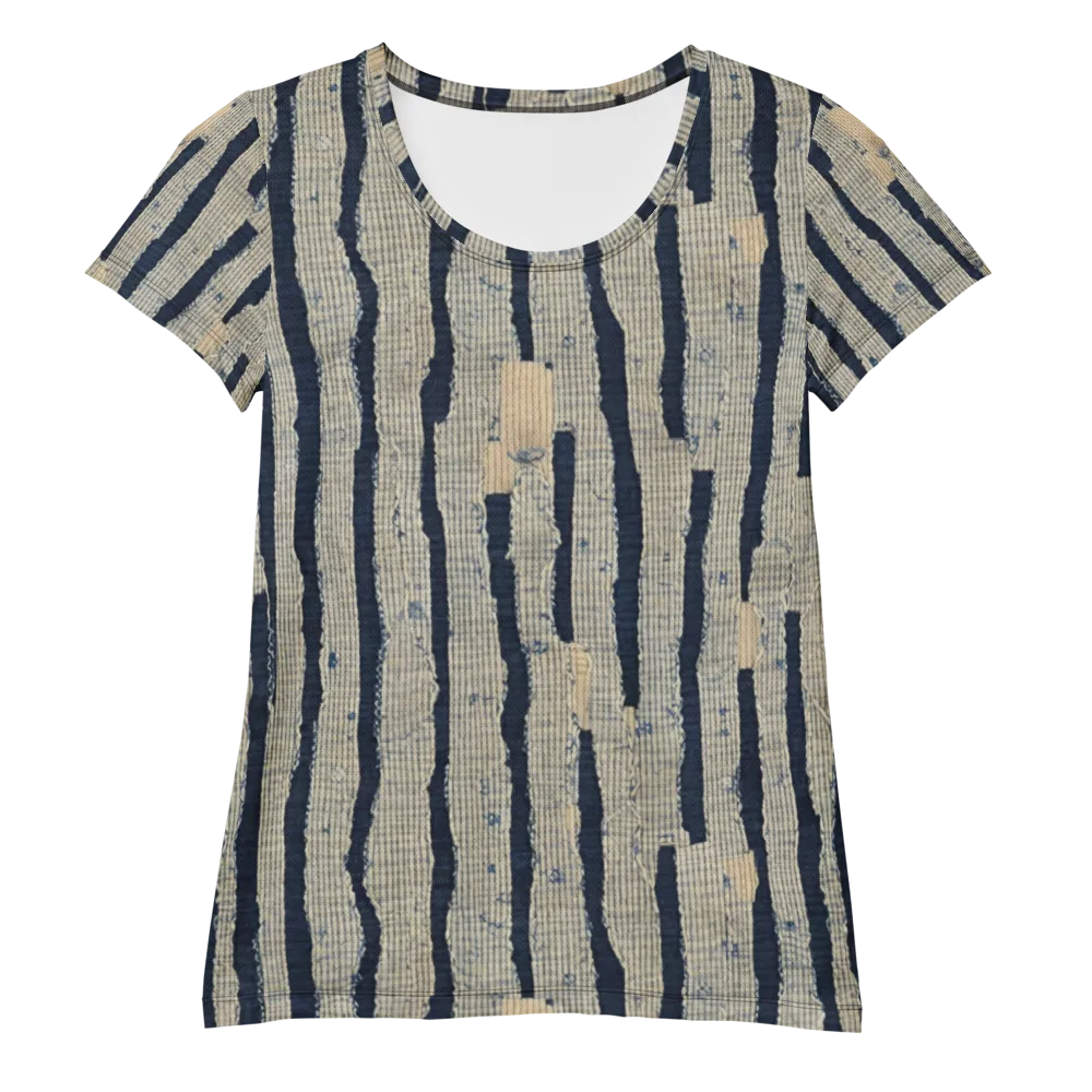 Indigo Fray on Women's Athletic T-Shirt — Front
