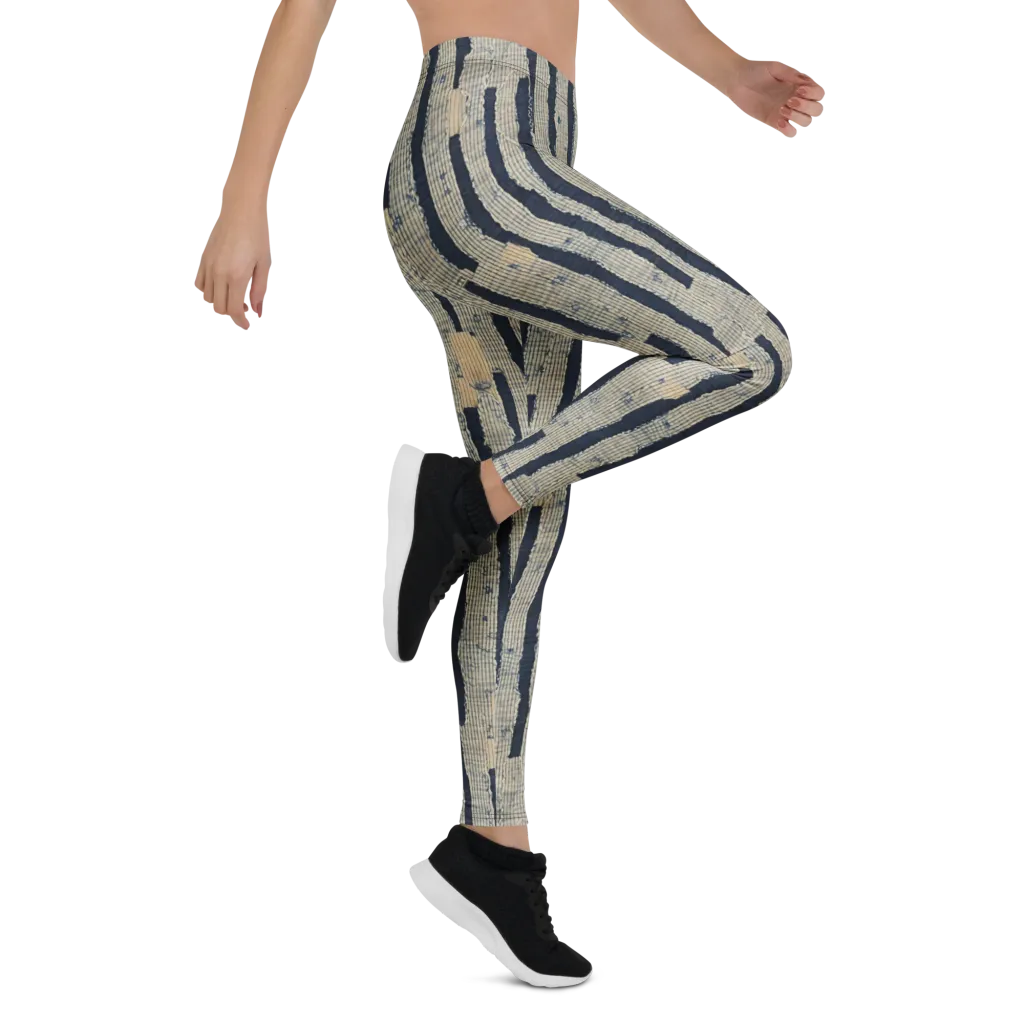 Indigo Fray on Leggings — Right