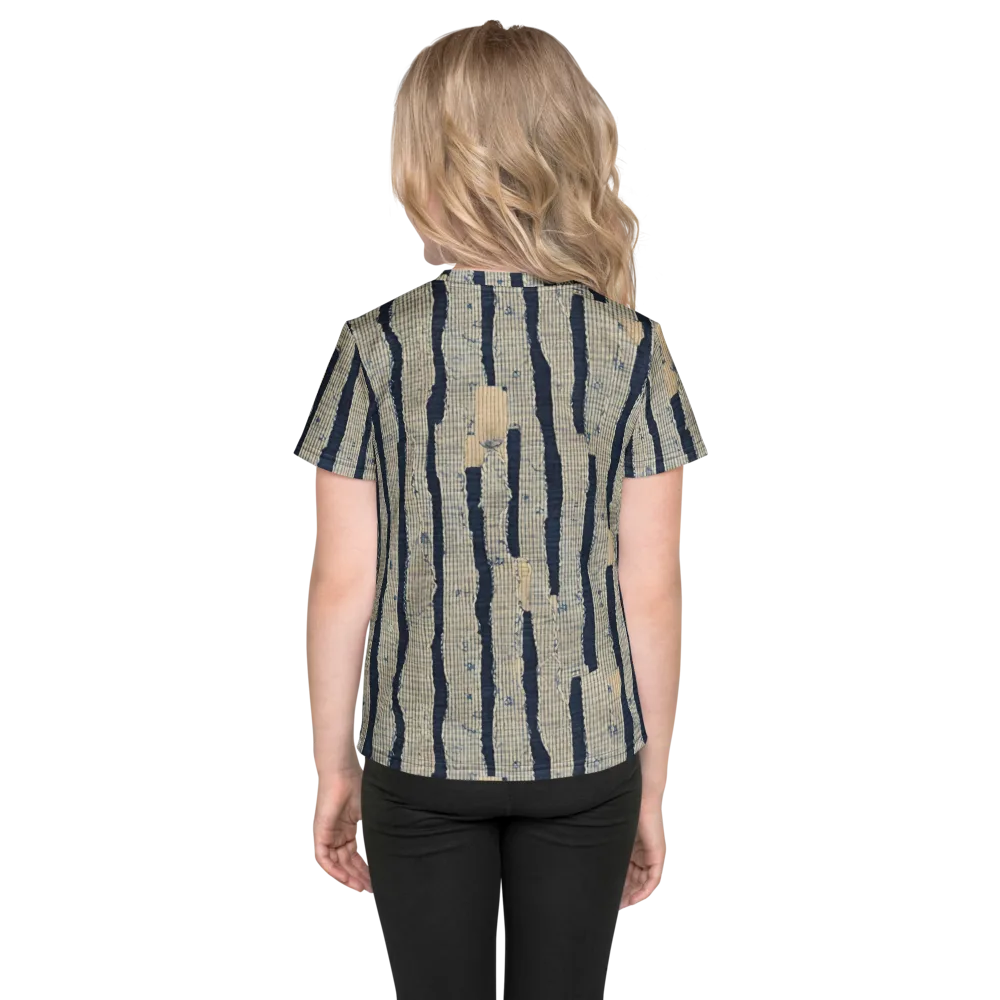 Indigo Fray on Kids Crew Neck T-Shirt — Back