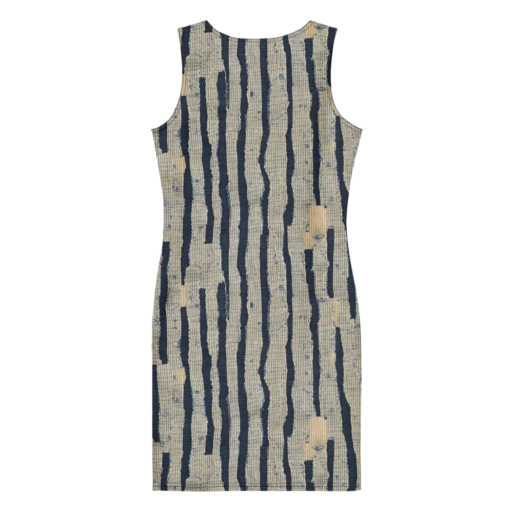 Indigo Fray on Bodycon Dress — Back