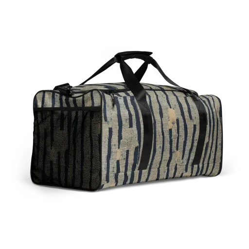 Indigo Fray on a Duffle Bag