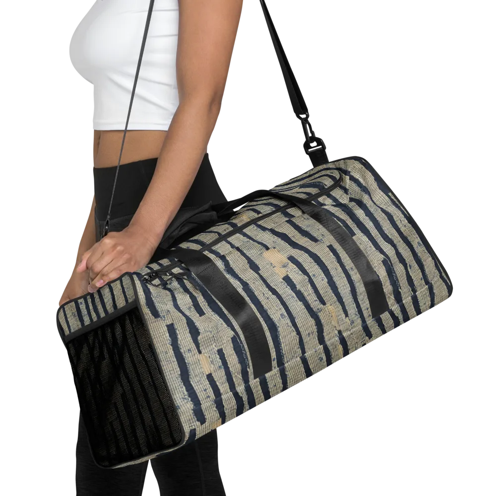 Indigo Fray on Duffle Bag — Front