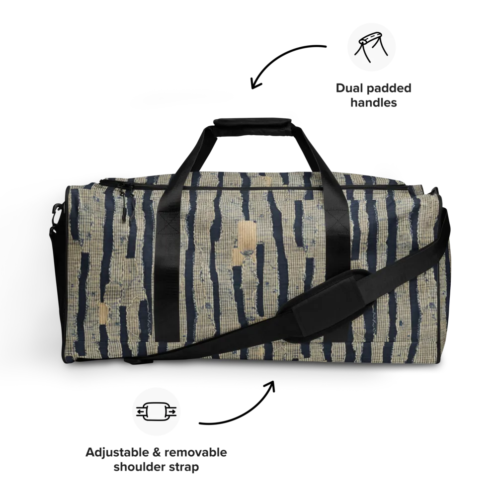 Indigo Fray on Duffle Bag — Front