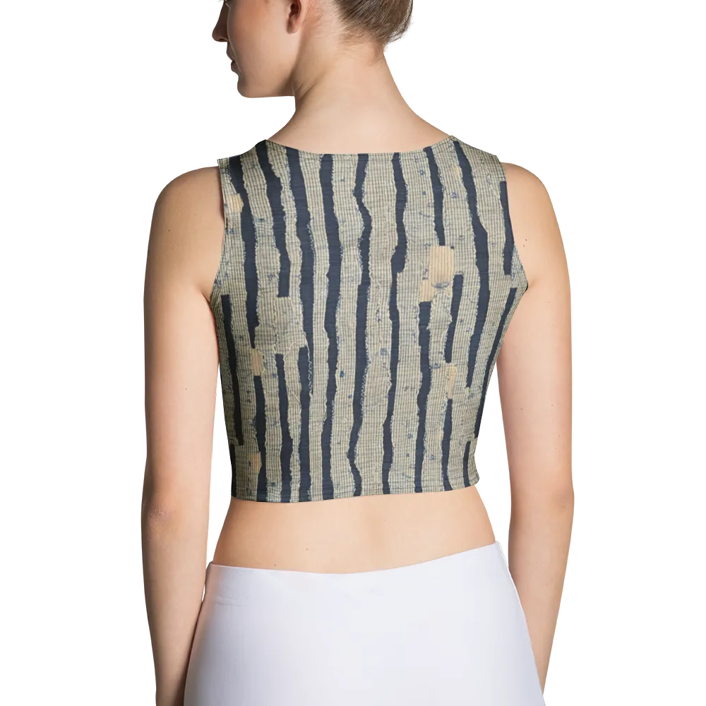 Indigo Fray on Crop Top — Back