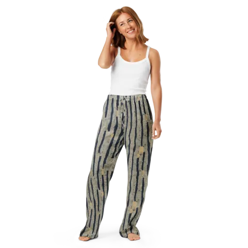 Indigo Fray on a Women's Pajama Pants