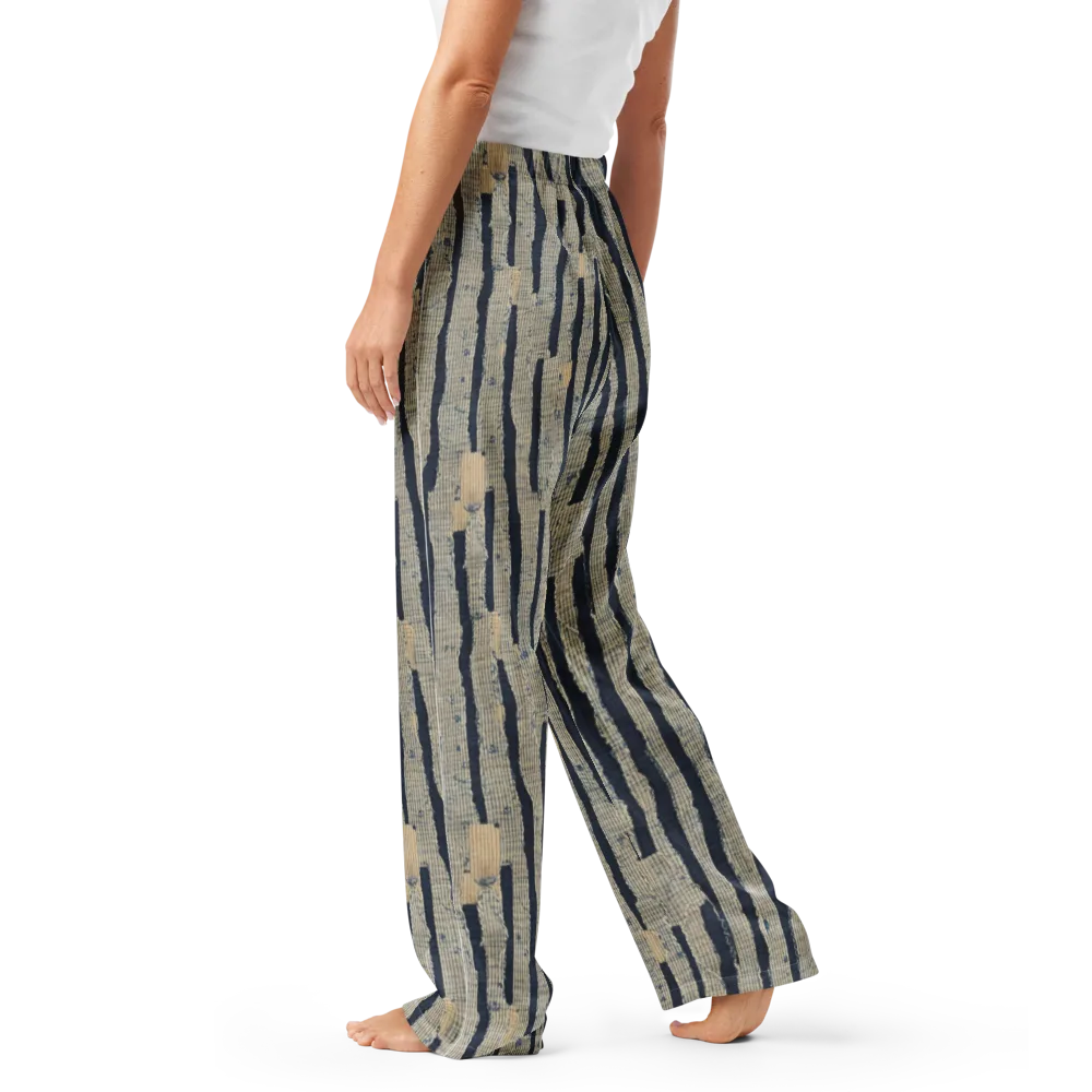 Indigo Fray on Women's Pajama Pants — Left