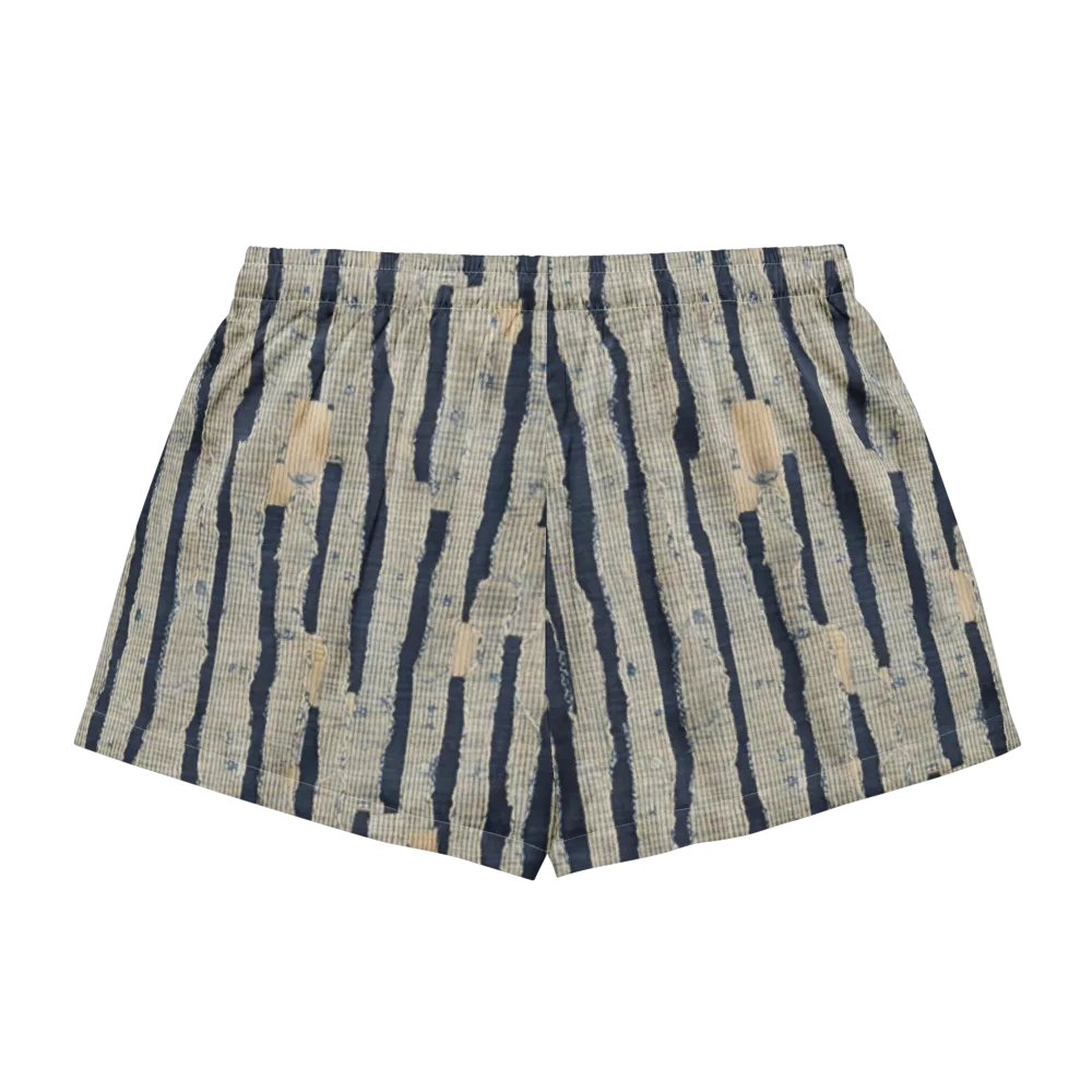 Indigo Fray on Women's Pajama Shorts — Back