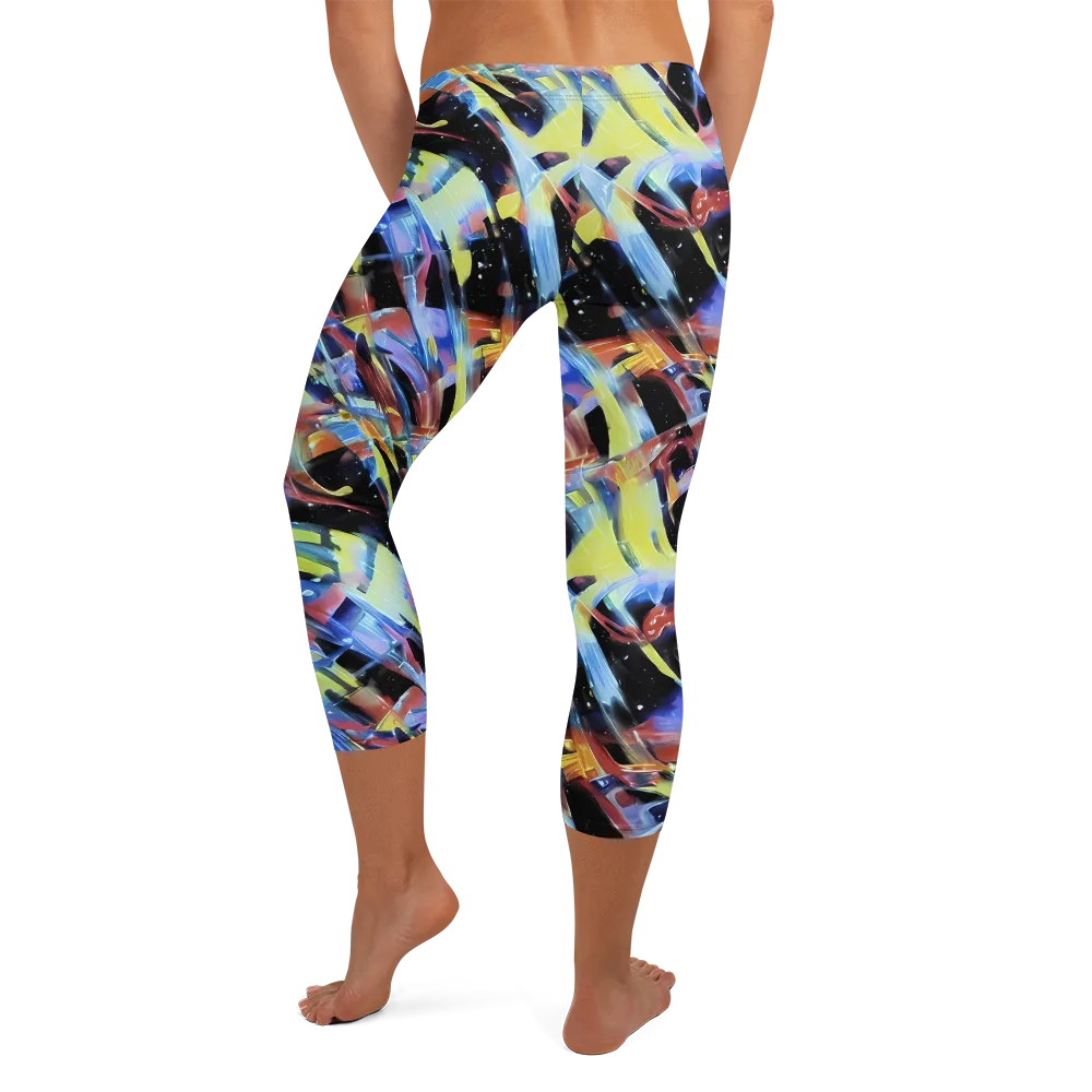Afterglow Fracture on Capri Leggings — Back