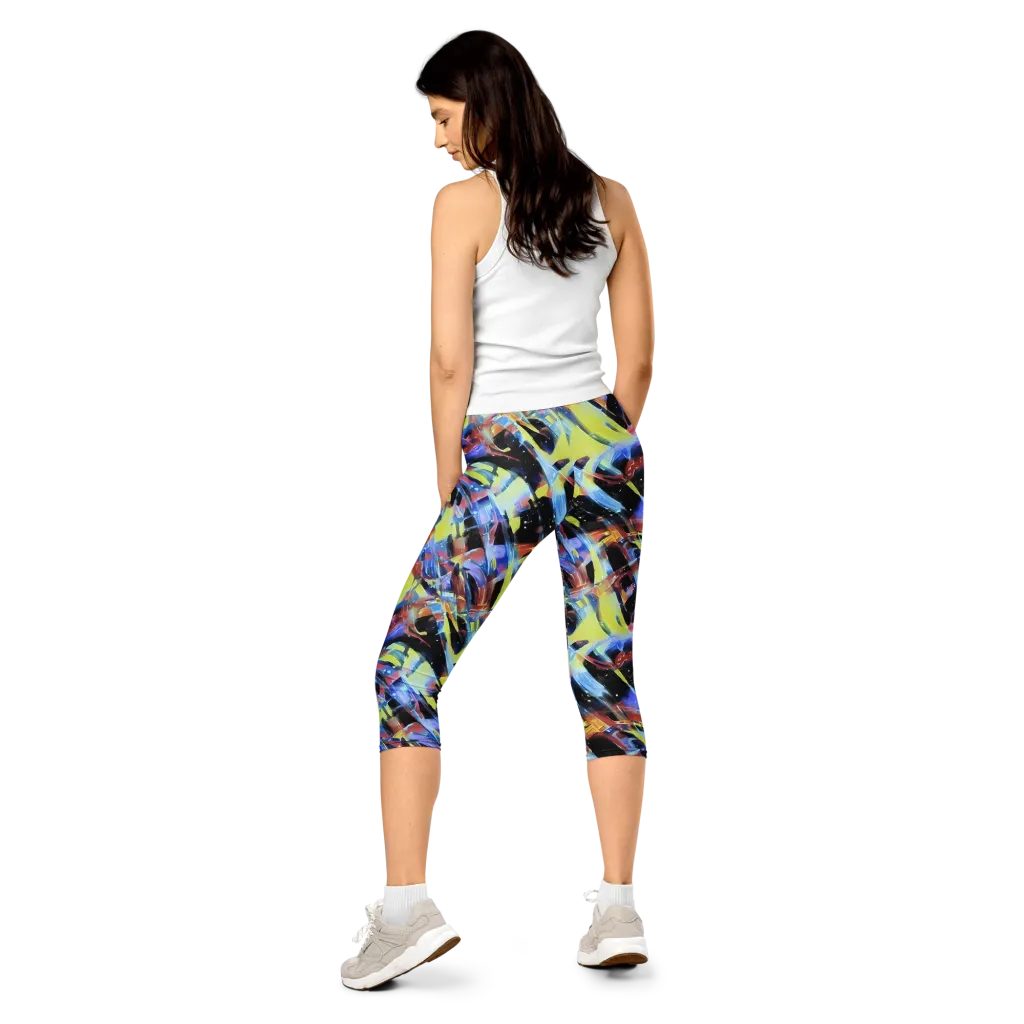 Afterglow Fracture on Capri Leggings — Back