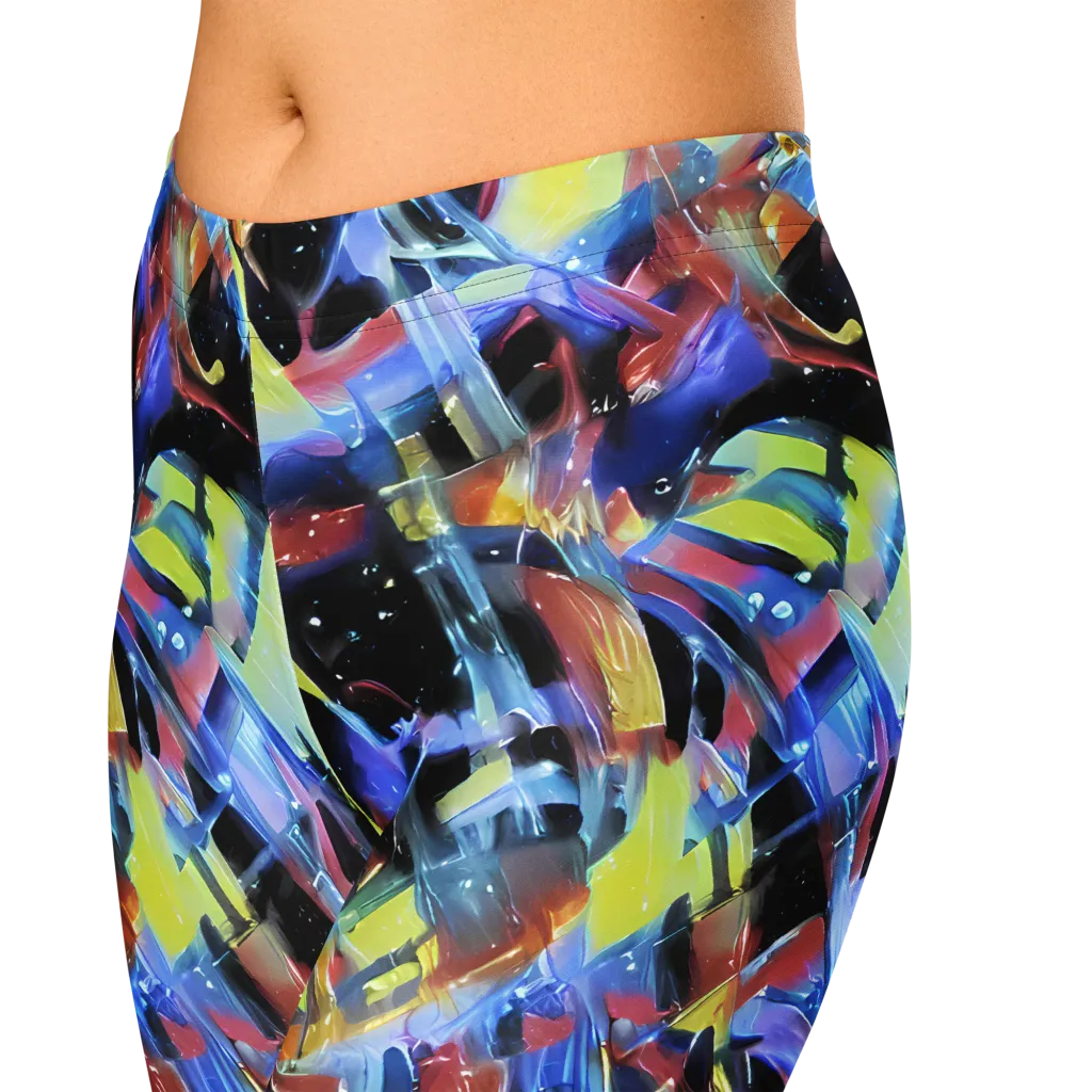 Afterglow Fracture on Capri Leggings — Zoomed-in