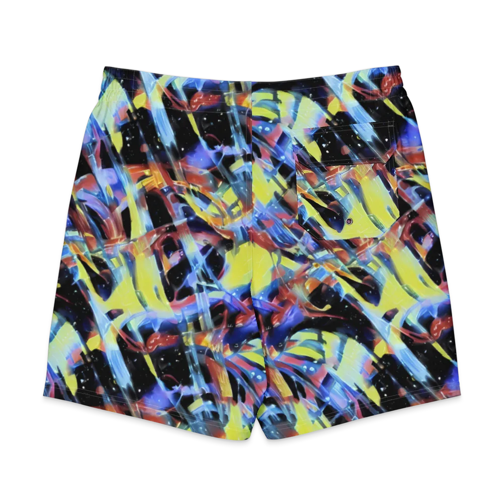 Afterglow Fracture on Men's Board Shorts — Back