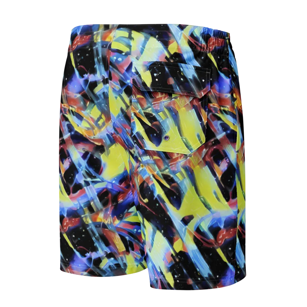 Afterglow Fracture on Men's Board Shorts — Back