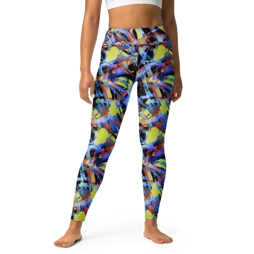 Afterglow Fracture on Yoga Leggings — Front