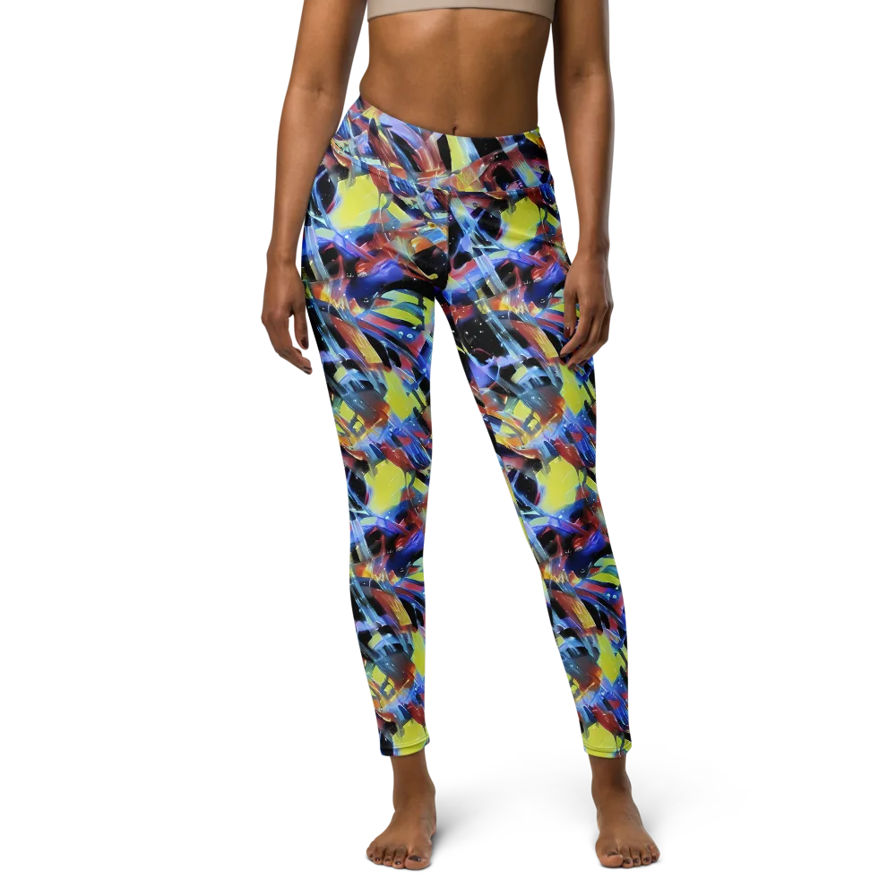 Afterglow Fracture on Yoga Leggings — Front