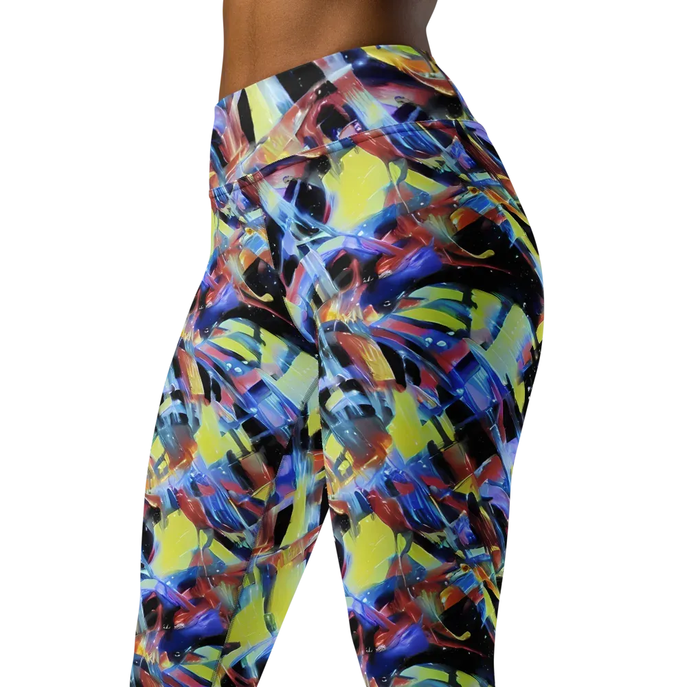 Afterglow Fracture on Yoga Leggings — Left Front