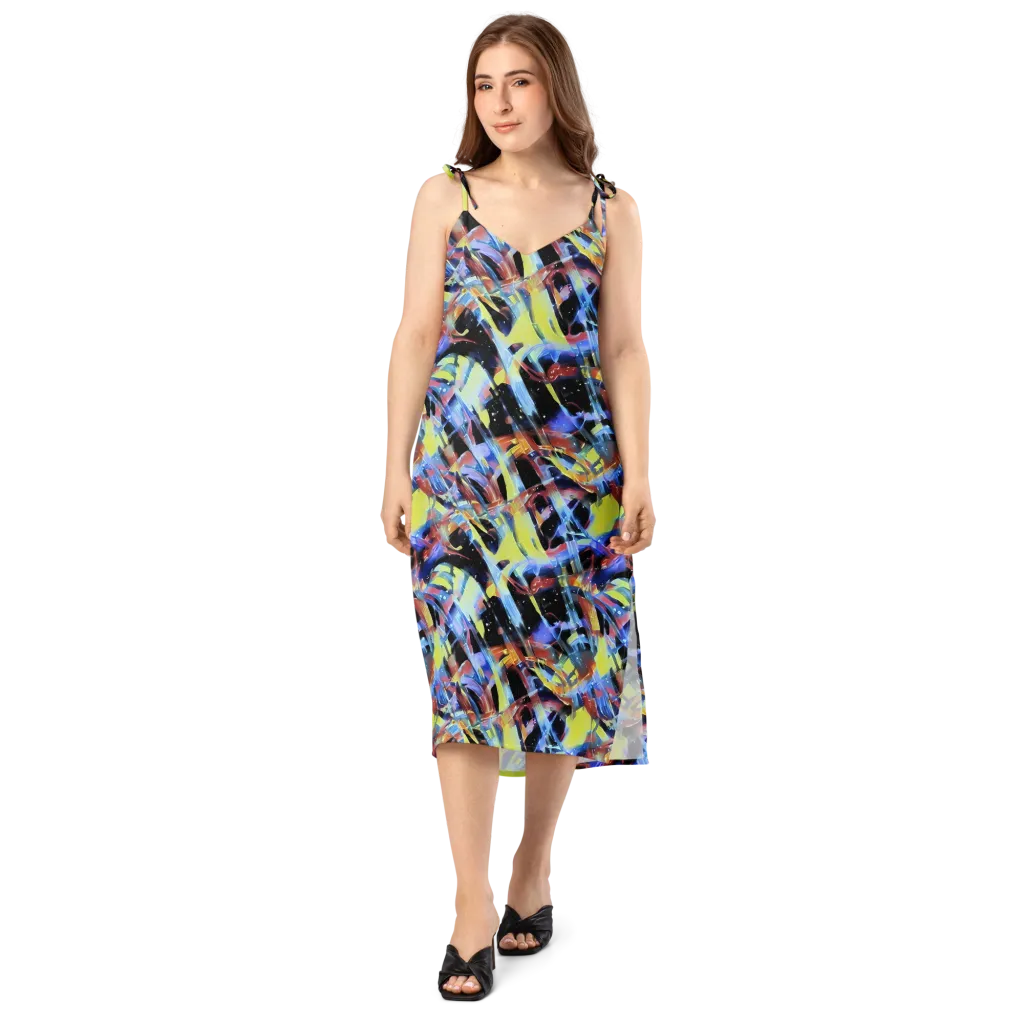 Afterglow Fracture on Slip Dress — Front