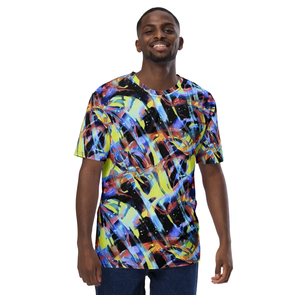 Afterglow Fracture on Men's Crew Neck T-Shirt — Front